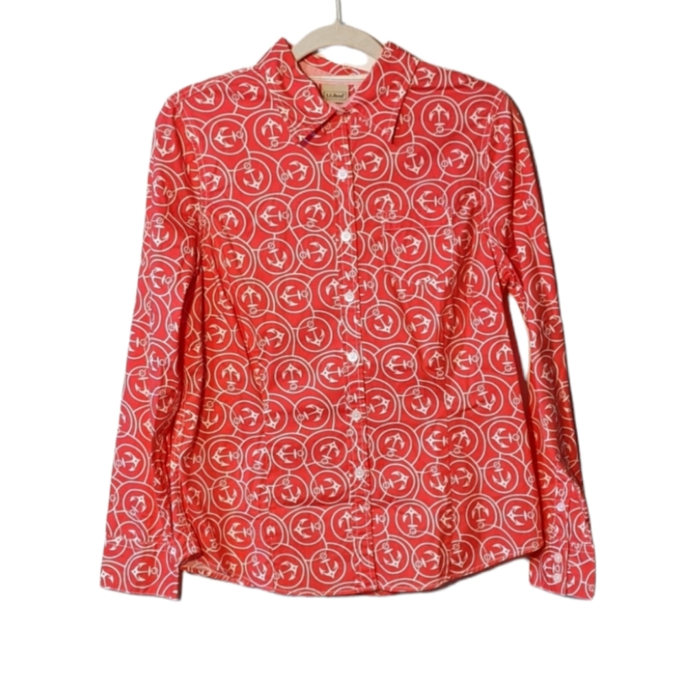 L.L. Bean button front shirt medium